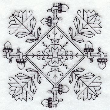 Plentiful Harvest Square (Blackwork)