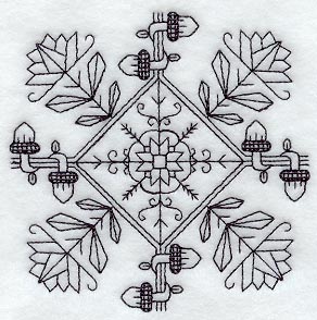 Plentiful Harvest Square (Blackwork)