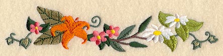 Lily with Flowers Border