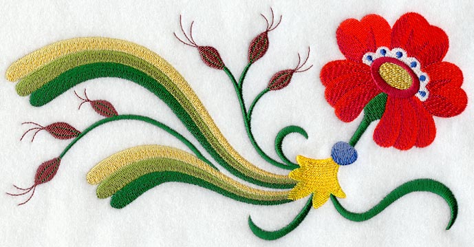 Swedish Folk Art Border