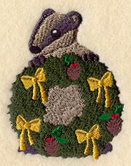 Badger with Wreath