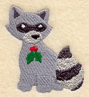 Raccoon with Holly