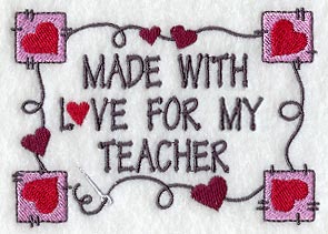 Made With Love For My Teacher - label