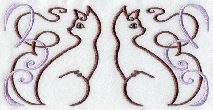 Art Nouveau Cat Rectangle