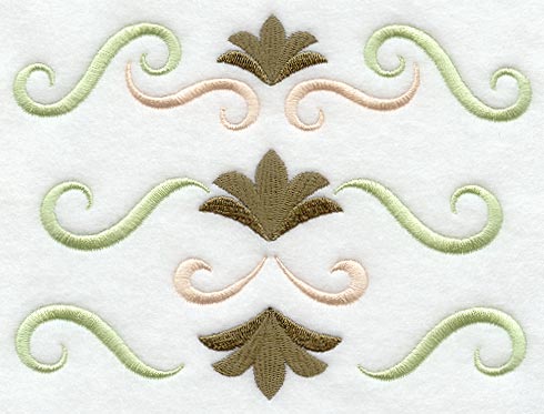 Art Nouveau Fans and Scrolls