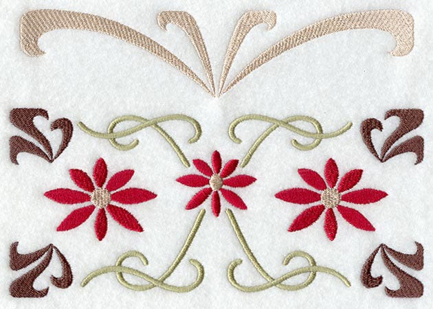 Art Nouveau Flowers and Swirls