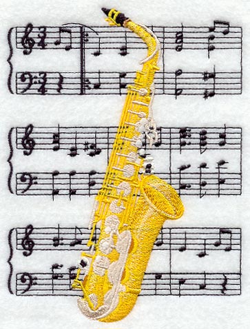 Saxophone and Sheet Music
