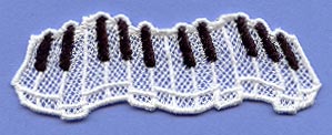 Piano Bookmark (Lace)