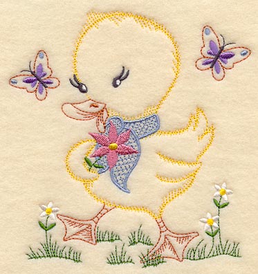 Duckling and Butterflies (Vintage)