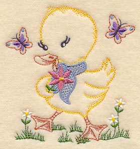 Duckling and Butterflies (Vintage)