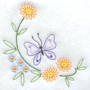 Butterfly and Flower Corner (Vintage)