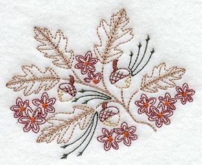 Autumn Leaves and Acorns (Vintage)