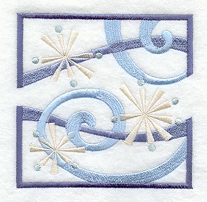 Swirling Snowflake Square