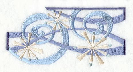 Swirling Snowflake Rectangle