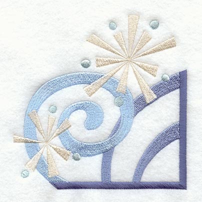 Swirling Snowflake Corner