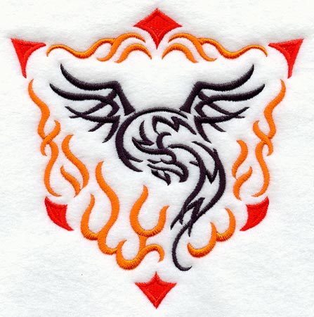 Phoenix and Flames Shield
