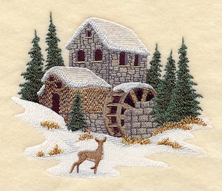 Rustic Mill in Winter