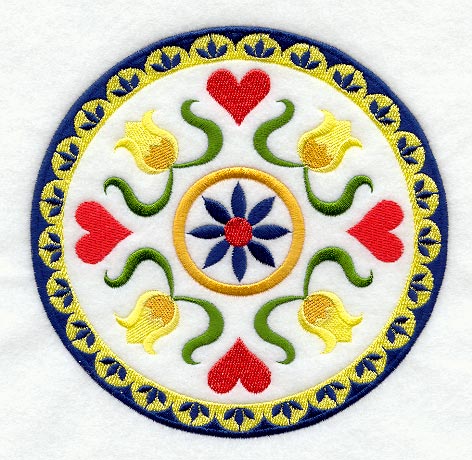 Hearts and Flowers Pennsylvania Dutch Hex Sign