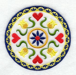 Hearts and Flowers Pennsylvania Dutch Hex Sign