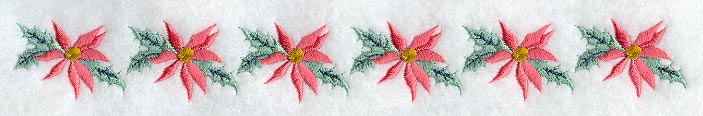 Christmas Wish Poinsettia Thin Border