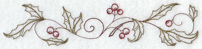 Boughs of Holly Border (Vintage)