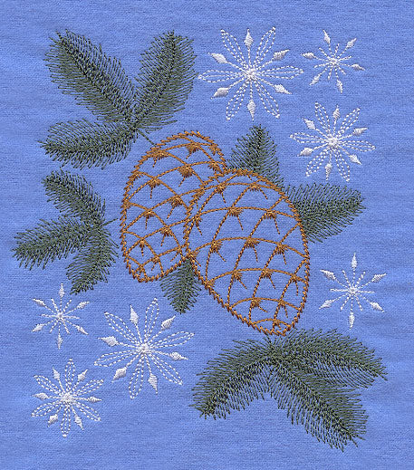 Pine Cones and Snowflakes (Vintage)