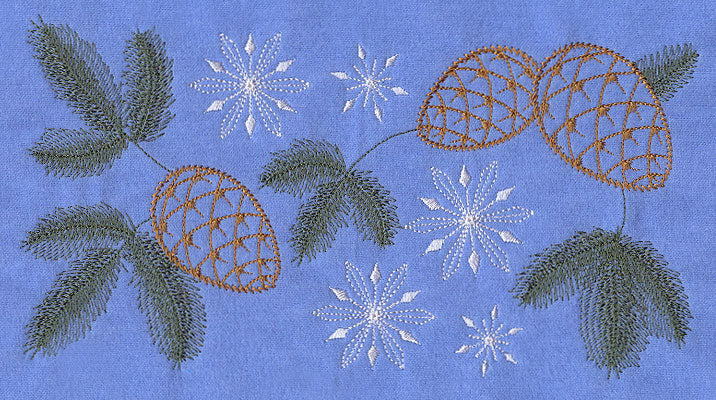 Pine Cones and Snowflakes (Vintage)