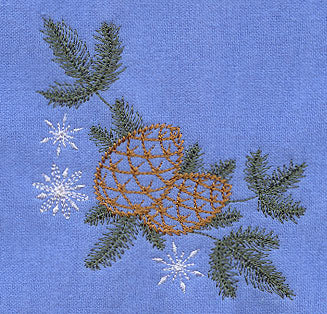 Pine Cones and Snowflakes Corner (Vintage)