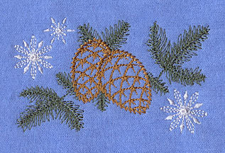 Pine Cones and Snowflakes (Vintage)