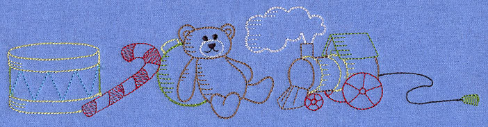 Christmas Morning Toys Border (Vintage)