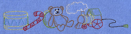 Christmas Morning Toys Border (Vintage)