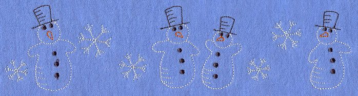 Joyful Snowmen Border (Vintage)