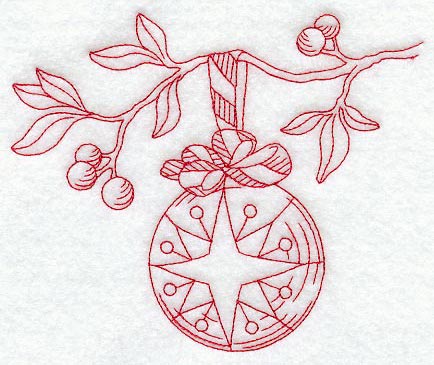 Starburst Ornament (Redwork)