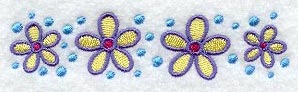 Flowers and Dots Border