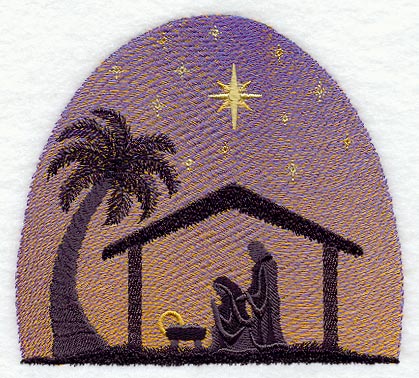 Holy Family at Sunset Silhouette