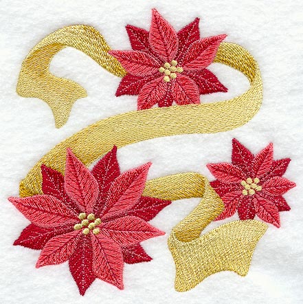 Poinsettia Trio with Ribbon