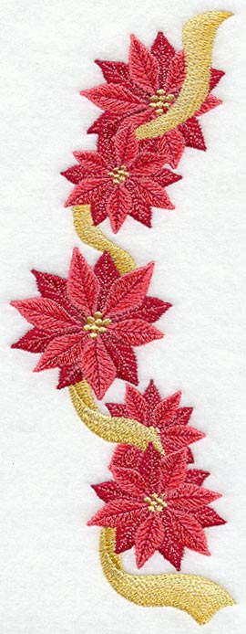 Poinsettia Trio with Ribbon Spray (Mirror)