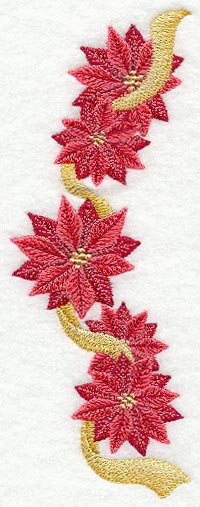 Poinsettia Trio with Ribbon Spray (Mirror)