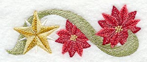 Poinsettia and Star Border