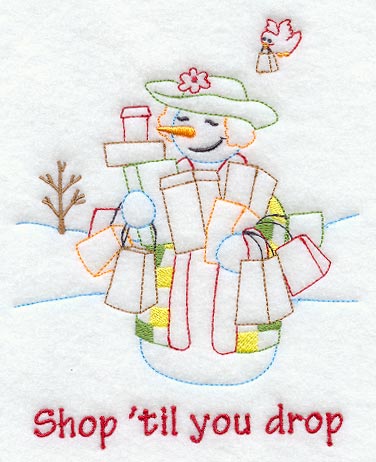 Shop 'Til You Drop Snowlady