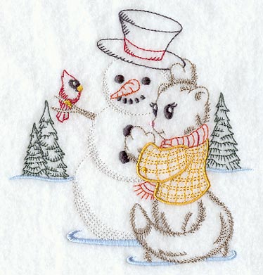 Ferret Makes a Snowman (Vintage)