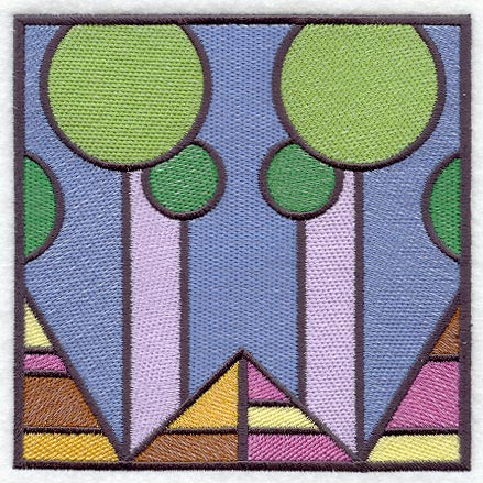 Arts and Crafts Stained Glass Square