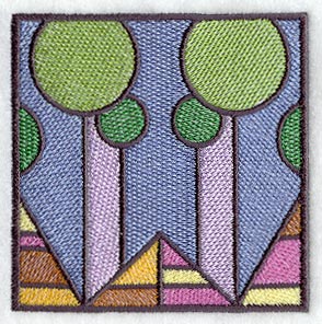 Arts and Crafts Stained Glass Square