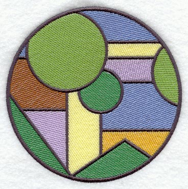 Arts and Crafts Stained Glass Circle