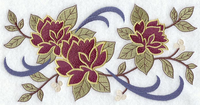 Arts and Crafts Flowers Border