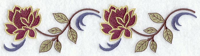 Arts and Crafts Flowers Border