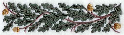 Hearty Leaves and Acorns Border