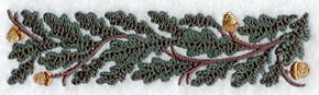 Hearty Leaves and Acorns Border