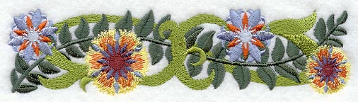 Swirling Blossoms Border