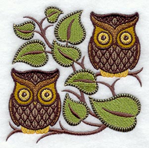 Retro Owl Square